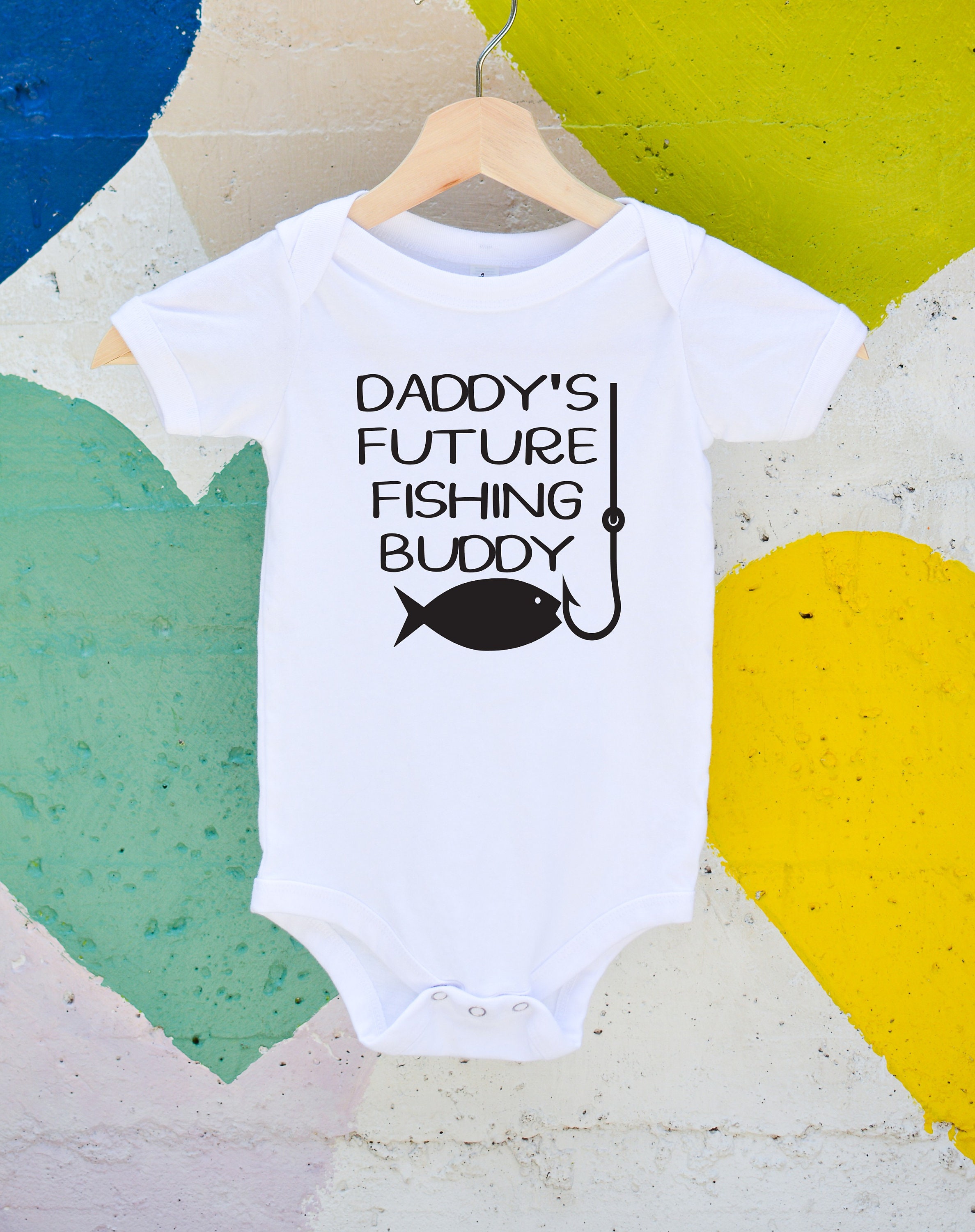 Daddy's Future Fishing Buddy, Baby, Baby Shower Gift, IVF Baby, Baby  Announcement, Baby Bodysuit, Fun Toddler Tee, Funny Baby Bodysuit 