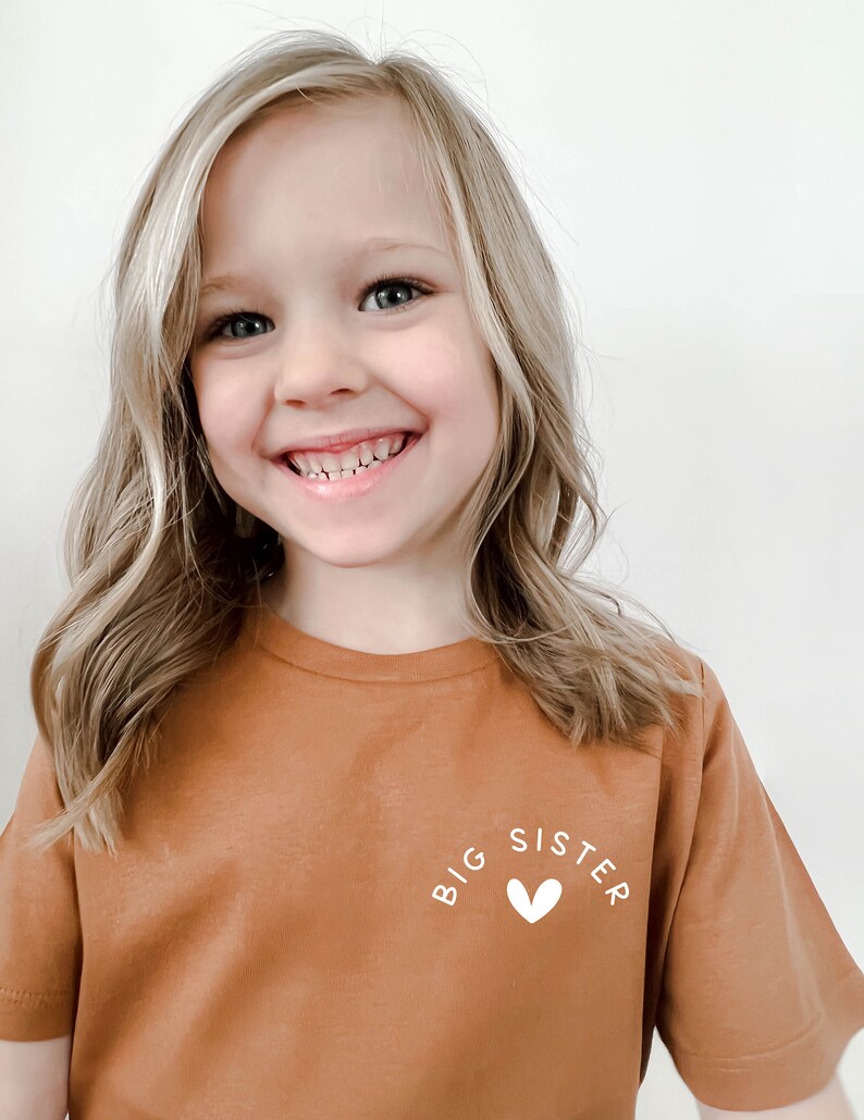Organic Cotton Big Sister Shirt Super Soft Sister Tshirt Etsy