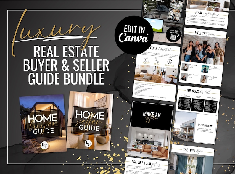 Luxury Home Buyers & Sellers Guide Bundle Realtor Listing Presentation