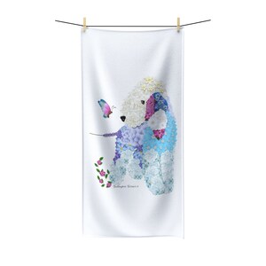 Bedlington Terrier Polycotton Towel