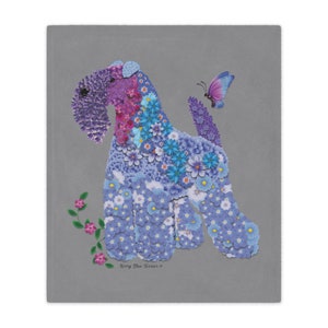 Kerry Blue Terrier Minky Blanket