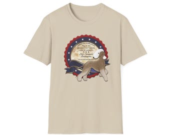 Bedlington Terrier Star Spangled Bedlingtons Logo Unisex Softstyle T-Shirt