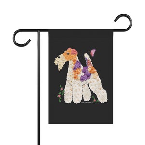 Wire Fox Terrier Garden & House Banner (Pole Not Included)