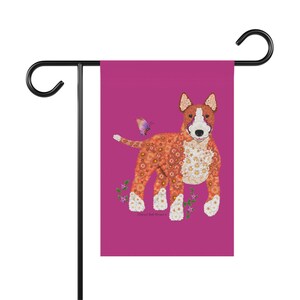 Colored Bull Terrier Garden & House Banner (Pole Not Included)