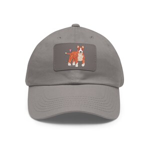 Colored Bull Terrier Hat with Leather Patch