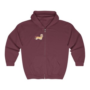 Dandie Dinmont Terrier Unisex Heavy Blend Full Zip Hooded Sweatshirt