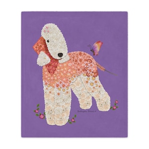 Bedlington Terrier Minky Blanket
