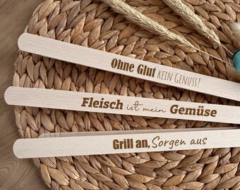 Pinzas de madera para parrilla de barbacoa, personalizadas con grabado, regalo del Día del Padre, idea de regalo para maestro de la parrilla, regalo de parrilla para el Día del Padre, cumpleaños