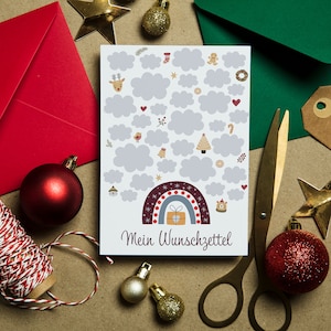 WUNSCHZETTEL für Kinder, Weihnachten, Christmas, digitaler Wunschzettel