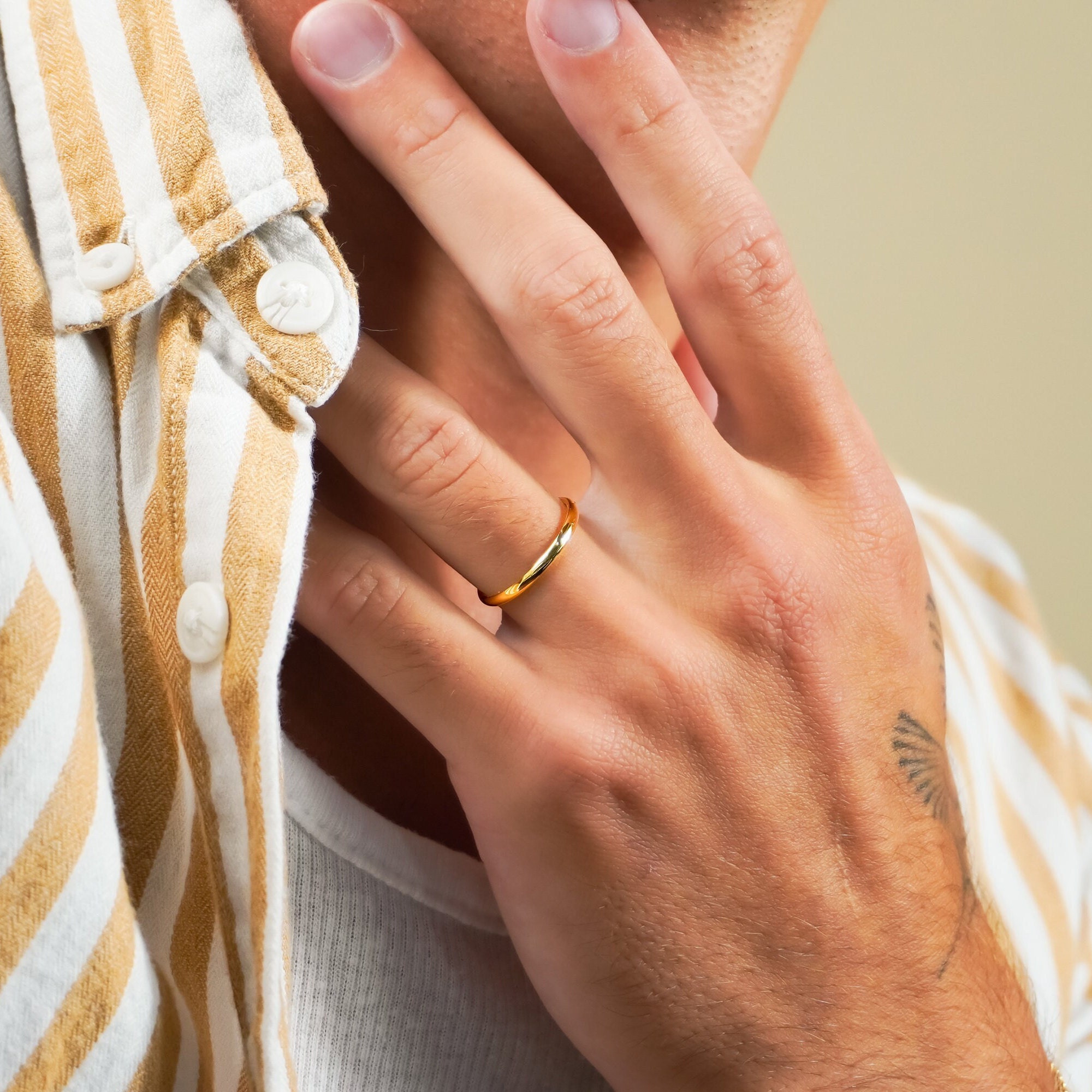 Thin Wedding Rings For Men 18k Gold 2mm Thin Wedding Bands