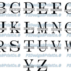 Split Monogram Letters SVG Bunndle