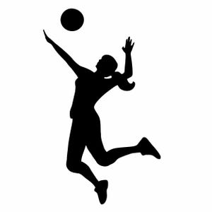 Car sticker volleyball player sticker 20 x 12 cm many colors