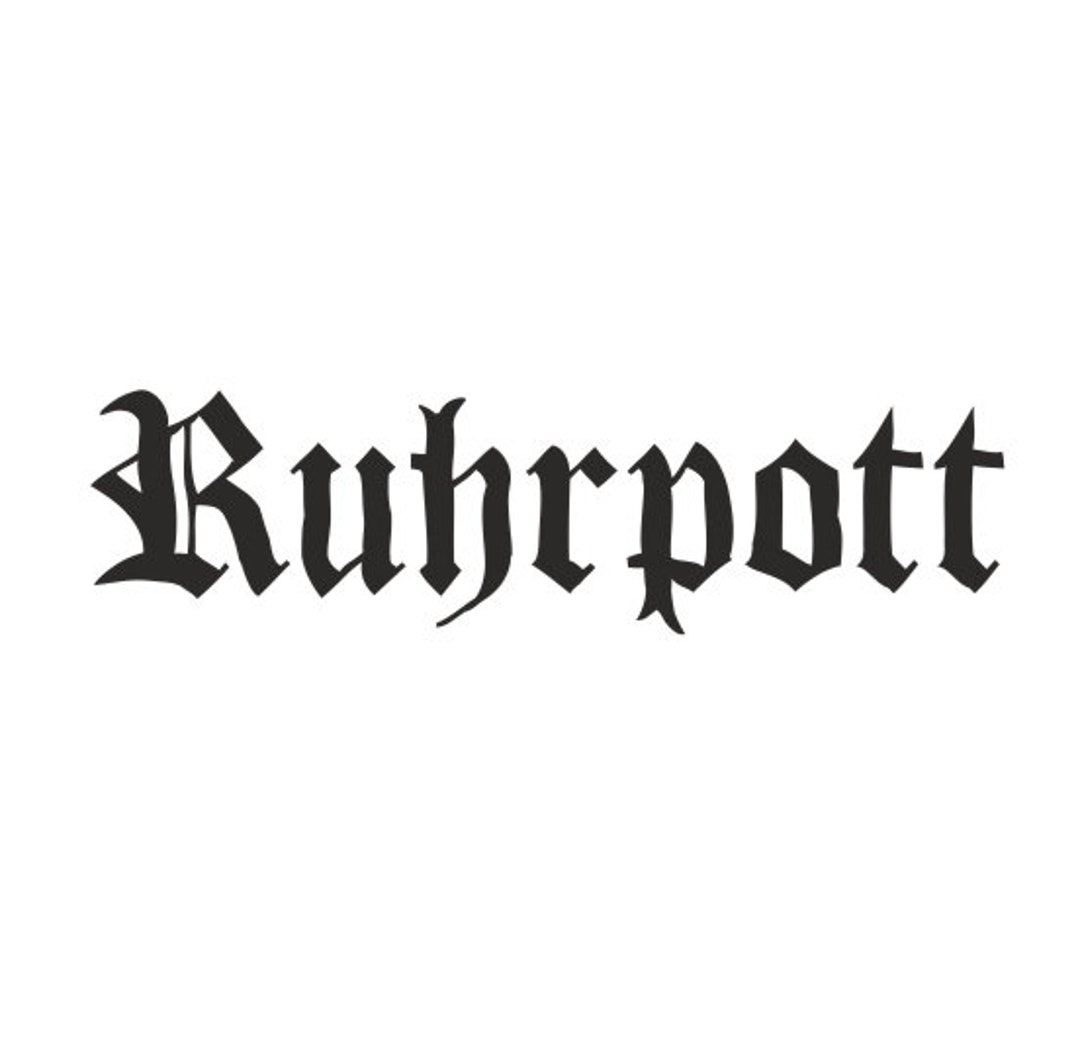 Autocollant Voiture Ou Frigo – Écriture Ruhrpott, Vinyle Noir, Déco Intérieur/extérieur