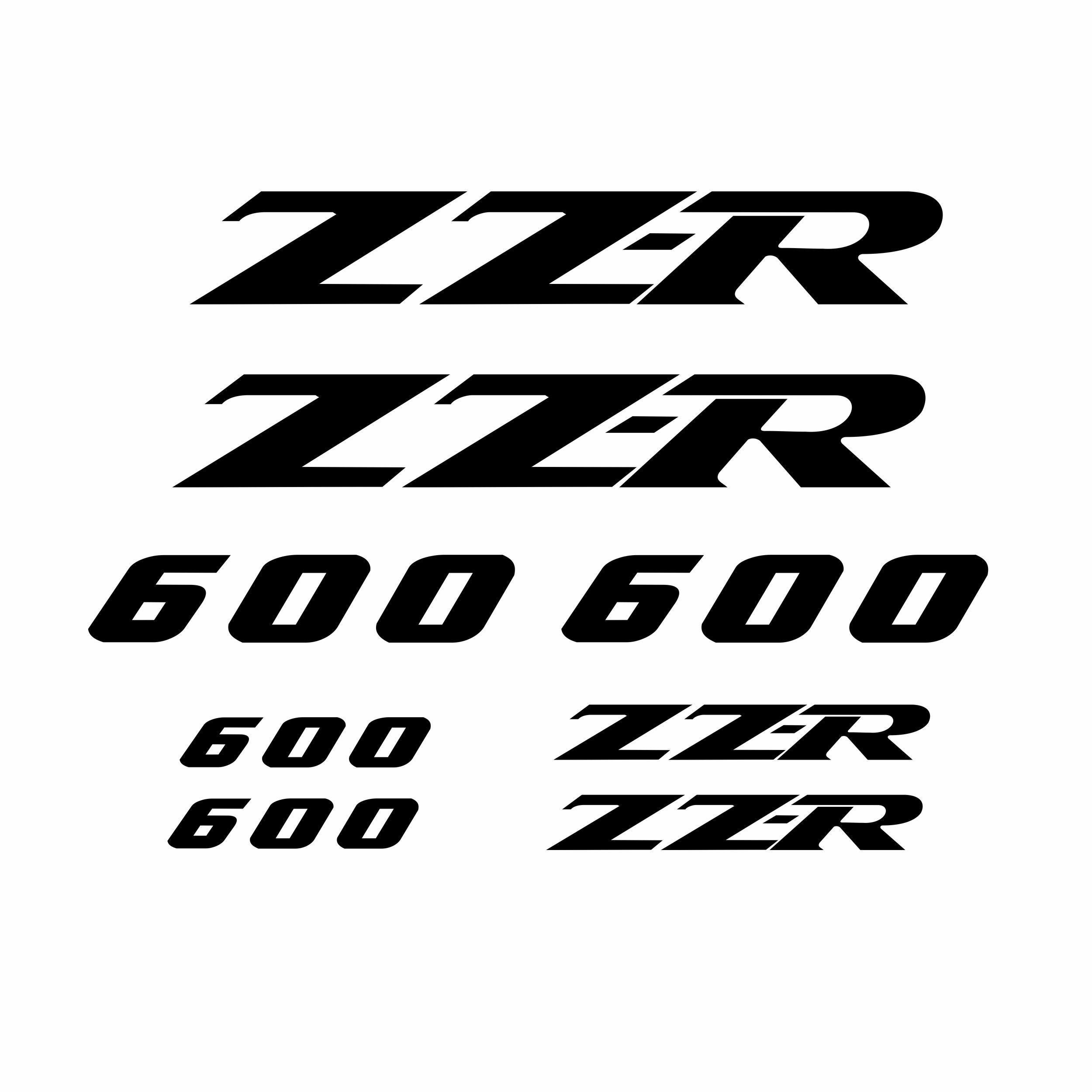 Aufkleber Sticker ZZR 600 Set Decals Motorrad Beschriftung Classik