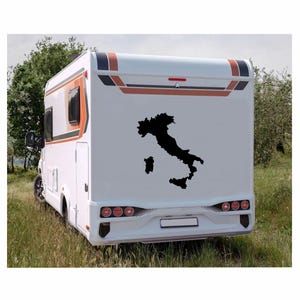 Adesivo per camper Italia silhouette mappa dell'Italia colore/dimensione a scelta per tutti i veicoli