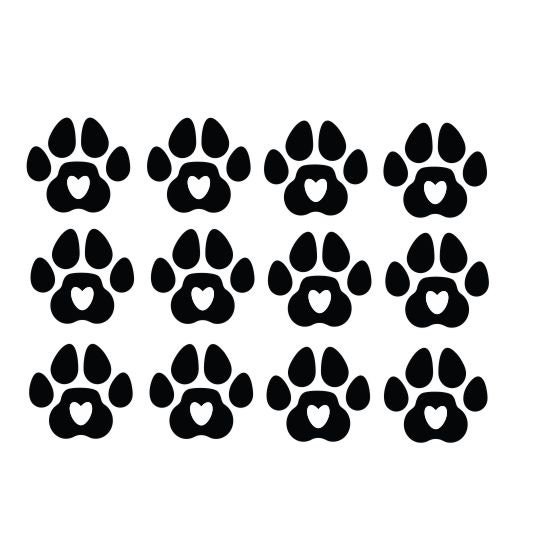 advancethy 500 runde Pfotenabdruck-Aufkleber mit  Hundepfotenabdruck-Etiketten pro Rolle für Haustierpfoten oder Umschläge. :  : Bürobedarf & Schreibwaren