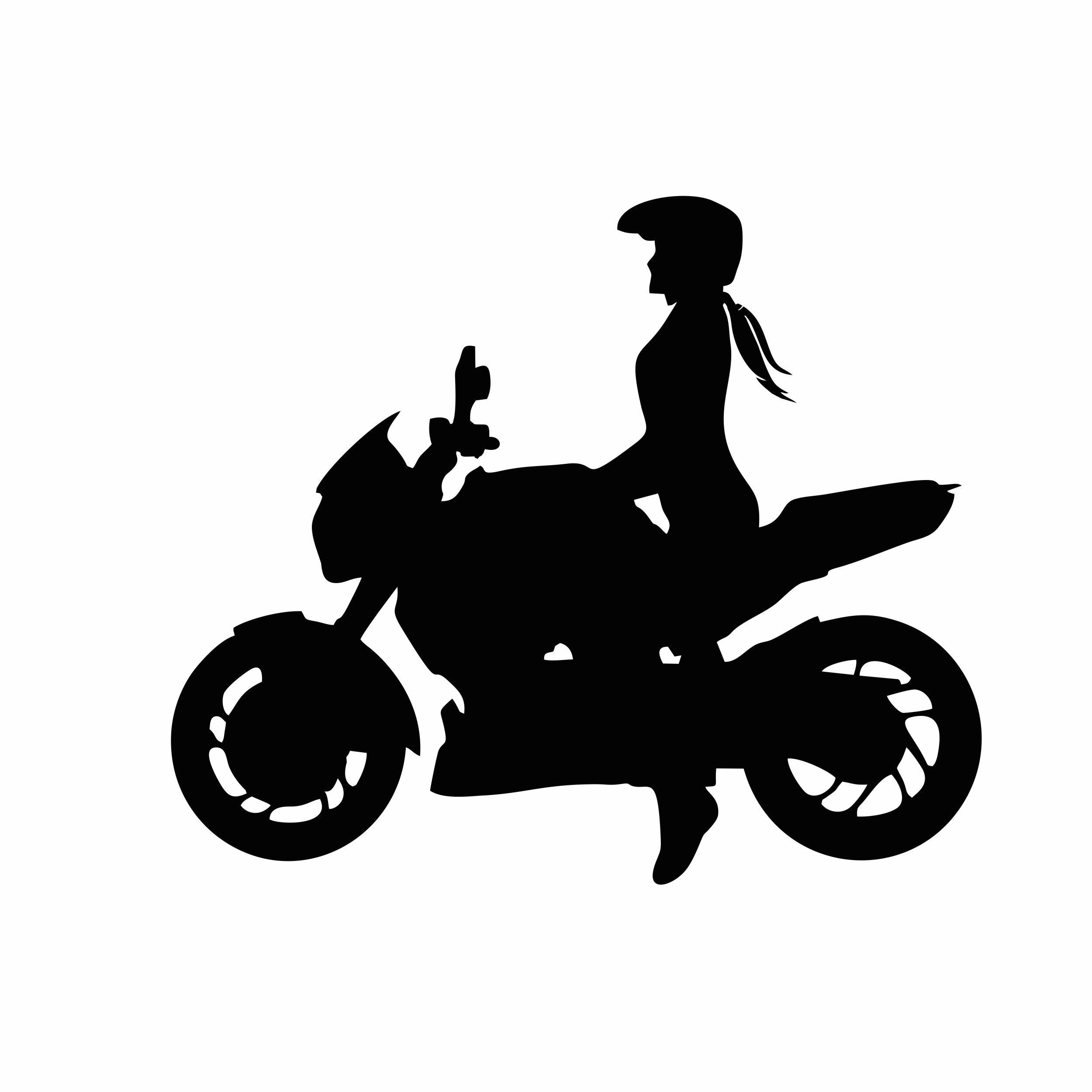 Female Motorcycle Sticker Sticker Biker Girl Racing Sticker 20 X 17 Cm - Many Colors - Etsy