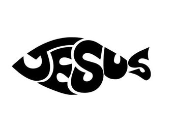 Car sticker Jesus fish sticker 12 x 5 cm - many colors