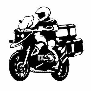 Motorcycle sticker Adventure Offroad Driver Sticker 20 x 20 cm - BMW driver, trailer, car - various colors.