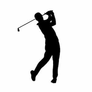 Golfer Sticker 12 x 7 cm Exclusive Sticker - Motorhome Car Styling Design - many colors