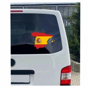 Landkarte Spanien Aufkleber 25 x 18 cm - Digitaldruck Wohnmobil, Auto, LKW, Freizeit