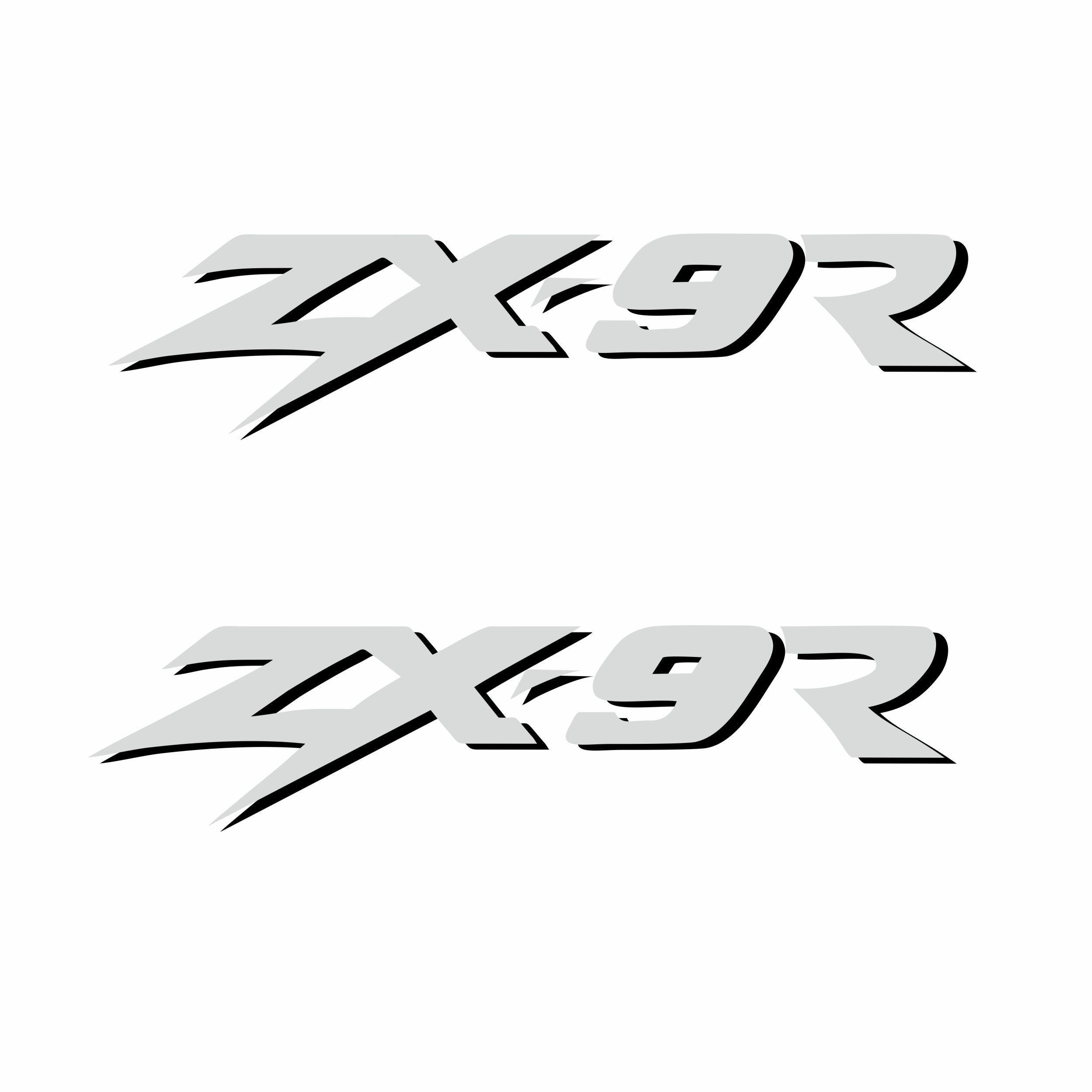 Kawasaki ZX-9R Sticker 2-color Sticker Logo Motorcycle Label Kawasaki ZX-9R Sticker 2-color Sticker Logo Motorcycle Label