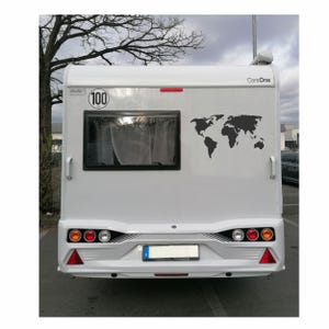 Weltkarte Aufkleber für Wohnmobil, Transporter, versch. Größen