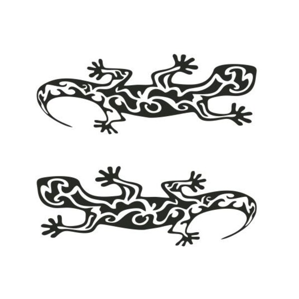 Echse Gecko Salamander Aufkleber Sticker Set - Auto, Motorrad, viele Farben