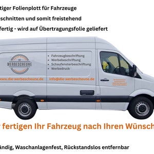 Fahrzeugbeschriftung, Werbebeschriftung Transporter 11-teilig bis 5 qm