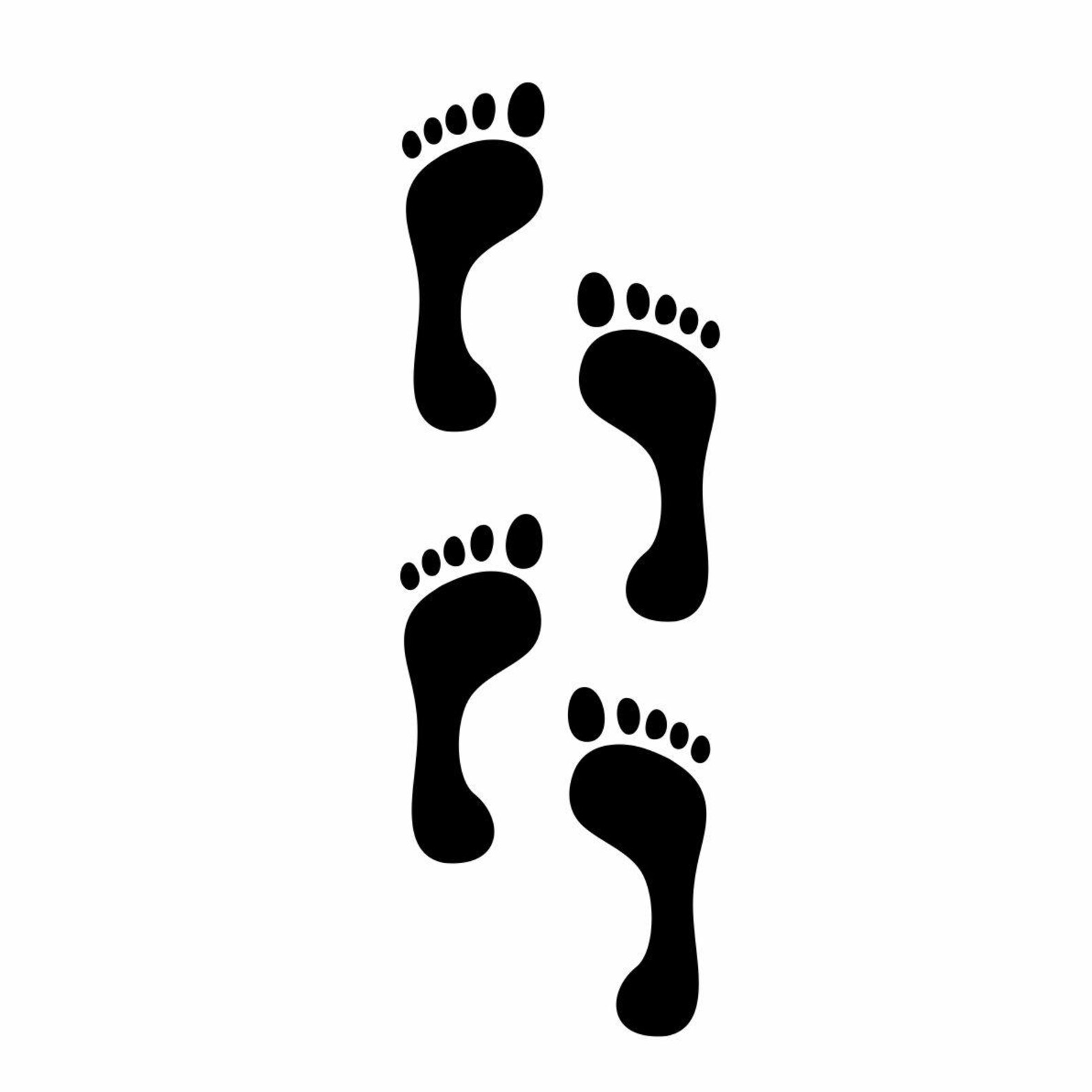 Sticker Feet Footprint Set Car Vinyl Film - Many Colors - Etsy