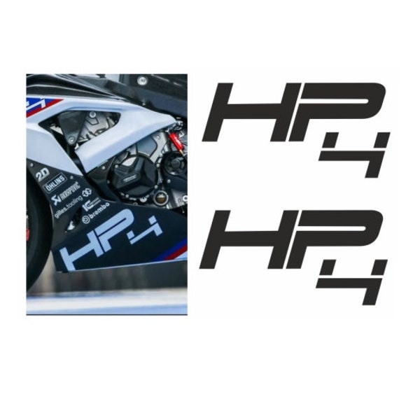 HP4 großer Aufkleber Motorrad Verkleidung Beschriftung Sticker Bike Style