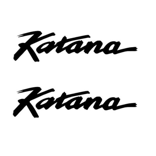 Suzuki Katana matching lettering sticker - motorcycle sticker decal motorcycle, lettering for all smooth surfaces, different colors.