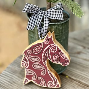 Red Bandana Horse Ornament, Cowboy, Horse Ornament, Western Ornament, Country, Cowgirl, Christmas Tree Ornament, Horse Gift, Rodeo