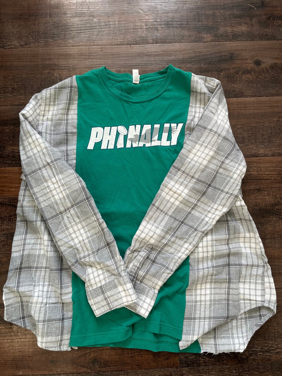 Philadelphia Eagles Custom Flannel Tee Etsy