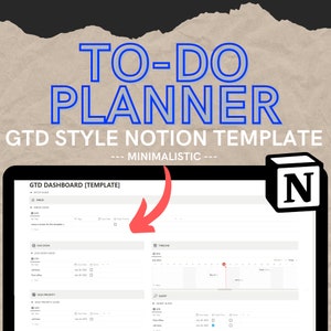 Get Things Done Notion Template Recurring Tasks Notion Template Goal Tracker GTD Project Planner Minimalistic To Do List Notion Template