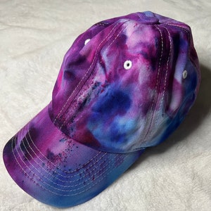 Galaxy Ice Tie Dye Hat - Tie Dye Baseball Hat - Tie Dye Baseball Cap