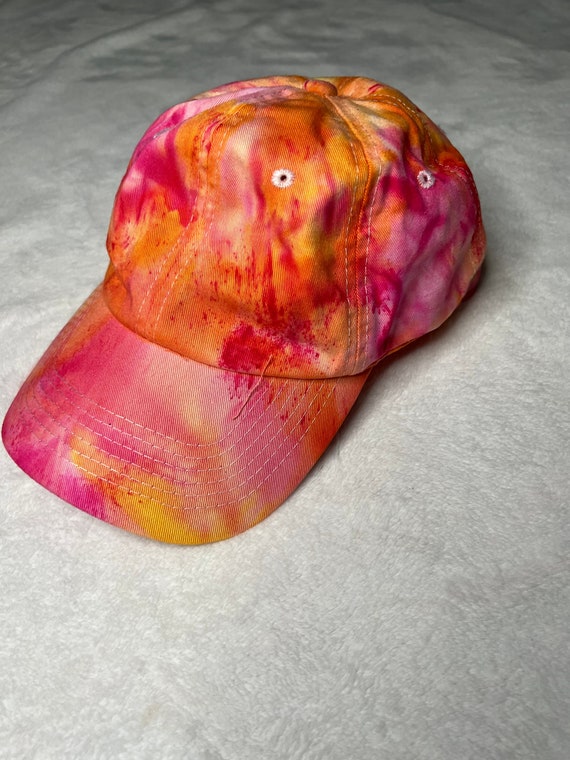 Summer Sunset Ice Tie Dye Hat - Tie Dye Baseball Hat - Tie  display picture 1