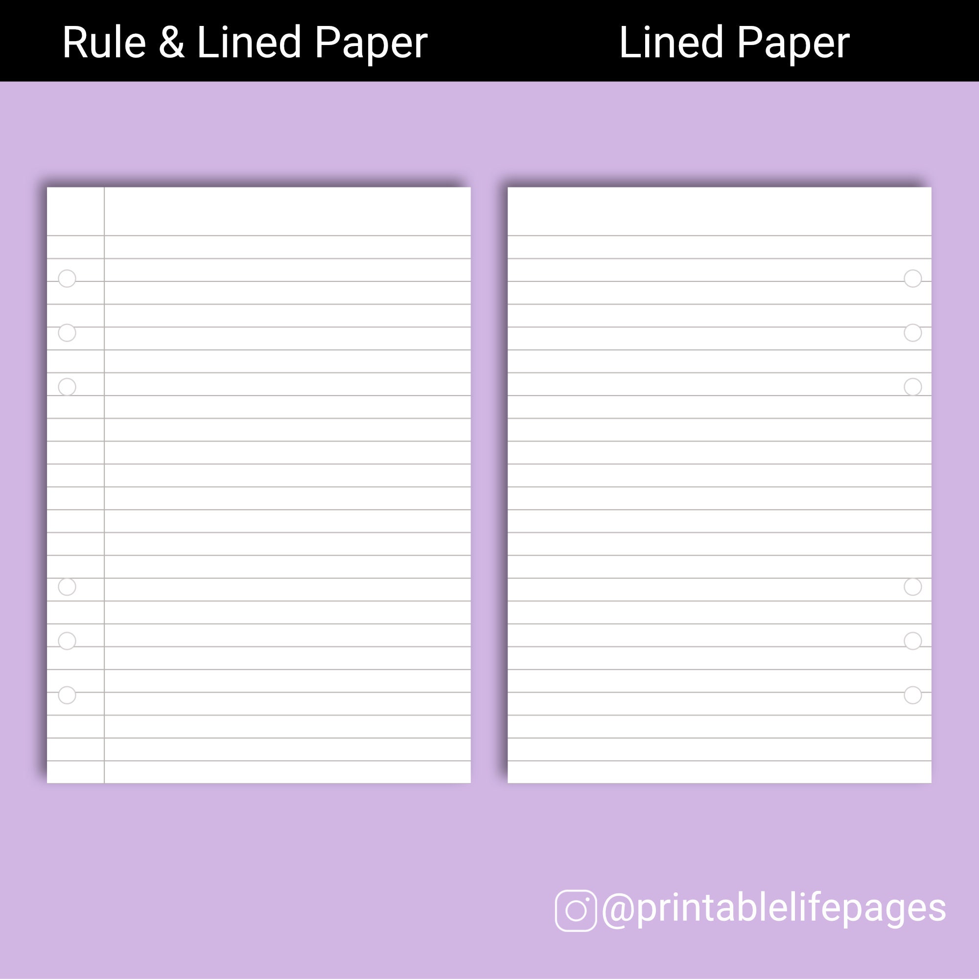 A5 Printable Paper Hole Punch Marks Printable Lined Paper