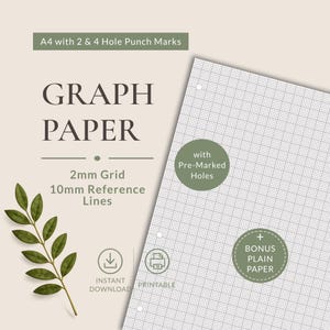 A4 Graph Paper Printable PDF | 2mm Engineering Graph Paper | Technical Drawing Paper | Maths Grid Sheet | Instant Download