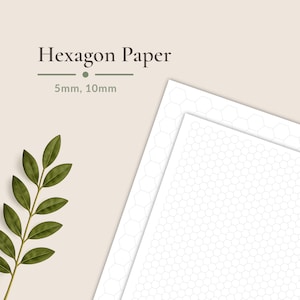 Printable hexagon paper PDF with 5mm and 10mm hex grids for game design, hex maps, mathematics, chemistry, geometry and creative projects.