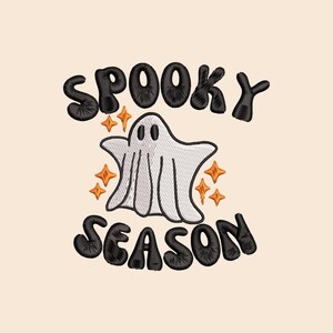 Halloween Embroidery | Trendy Embroidery File for Halloween Ghost Embroidery | Spooky Season Embroidery Design 4x4 pes embroidery with ghost
