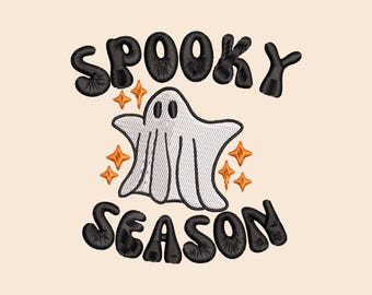 Halloween Ghost Embroidery Design: Spooky Season 4x4 (PES) (Digital Download)