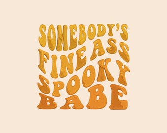 Wzór haftu „Spooky Babe”: Groovy Halloween File 4x4 (arkusz roboczy PDF)