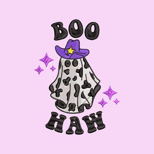 Halloween Embroidery Design | Trendy Western Ghost Embroidery file | 4x4 PES DST | Halloween | Ghosts |