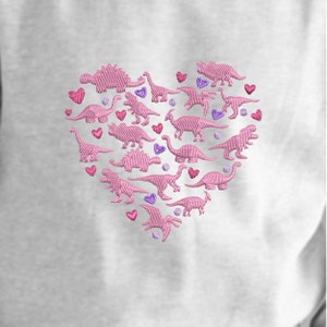 Just a Girl Who Loves Dinosaurs Machine Embroidery File | Dinosaur Embroidery Design | Valentines | Galentines | 4x4 PES DST design |
