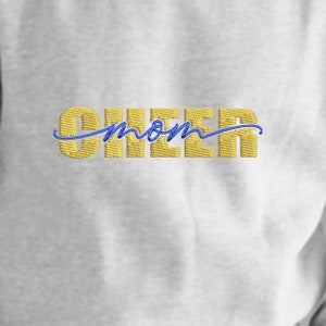 Trendy Cheer Mom Embroidery Design: 4x4 Machine Pattern (PES file)