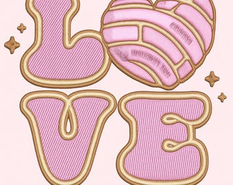 Concha Love Valentines Embroidery 4x4 | 5x7 | 7x12
