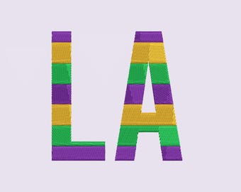 Louisiana Mardi Gras Embroidery Design | Louisiana Embroidery | New Orleans Embroidery File