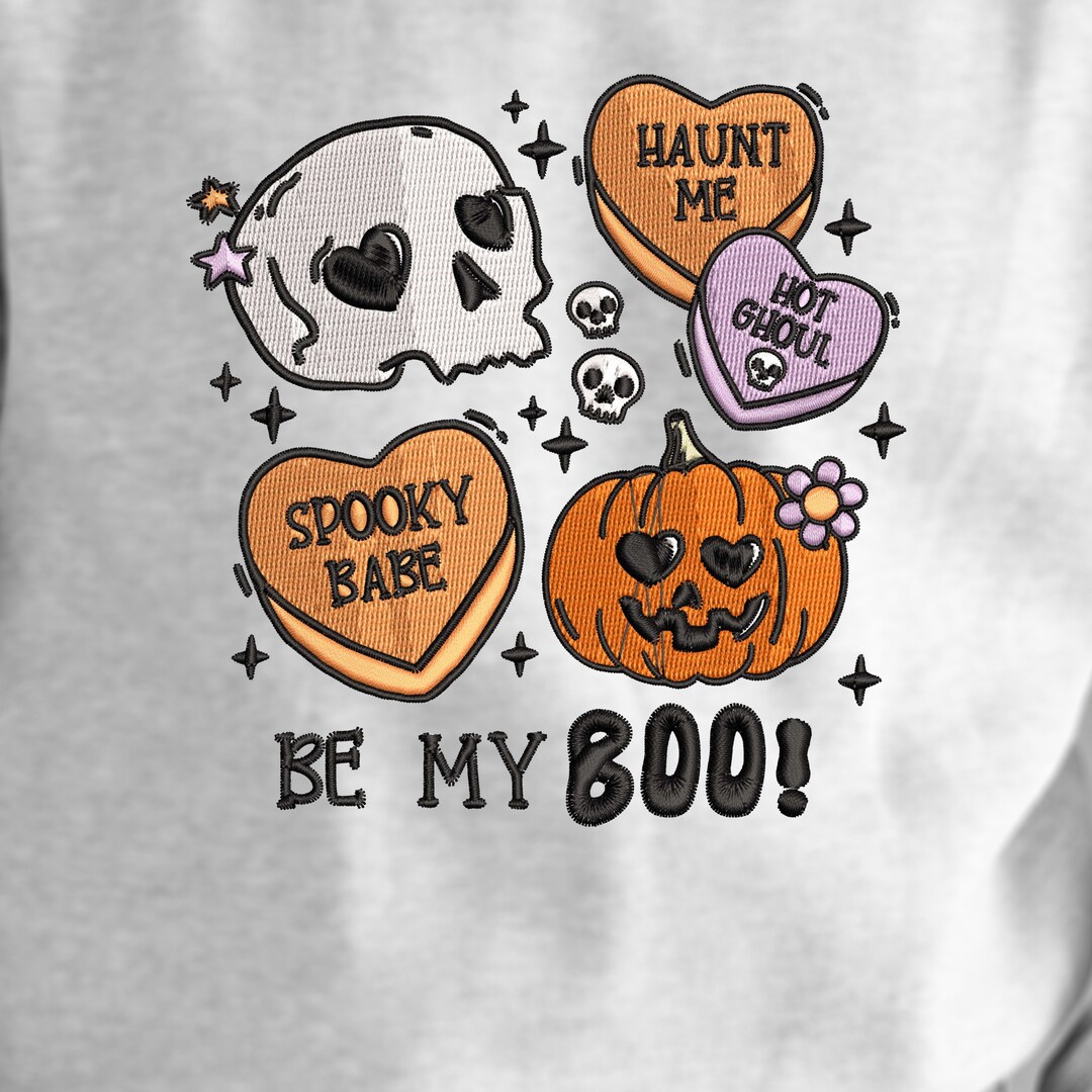 Be My Boo Halloween Embroidery Design: 5x7 PES (digital Download) - Etsy