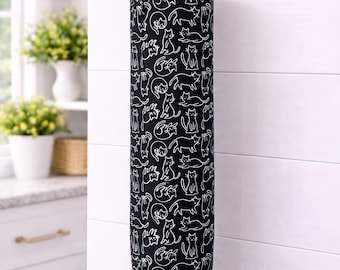 Plastic Bag Holder | Cat Theme Bag Dispenser | Kitchen Organizer | Grocery Bag Sleeve |  Pantry Organizer |